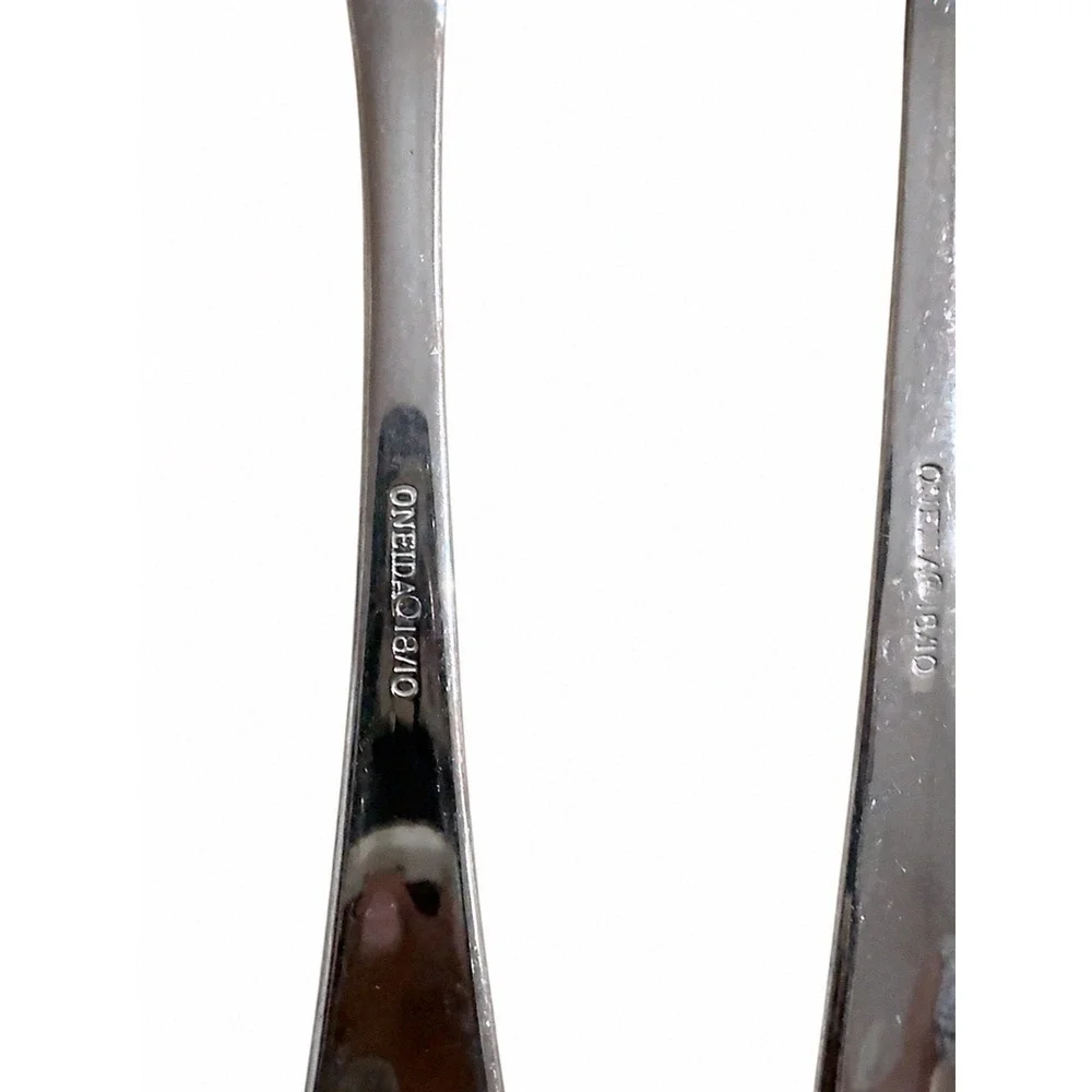 Oneida 18/10 Stainless Steel Flatware Set 6 Dinner Forks 3 Teaspoons Silverware